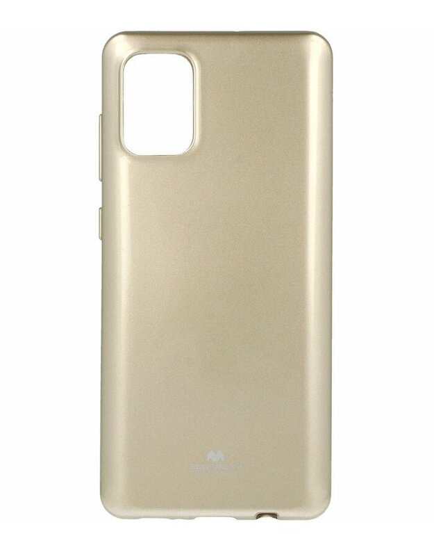 Auksinės spalvos silikoninis dėklas Samsung Galaxy A71 telefonui "Mercury Goospery Pearl Jelly Case"