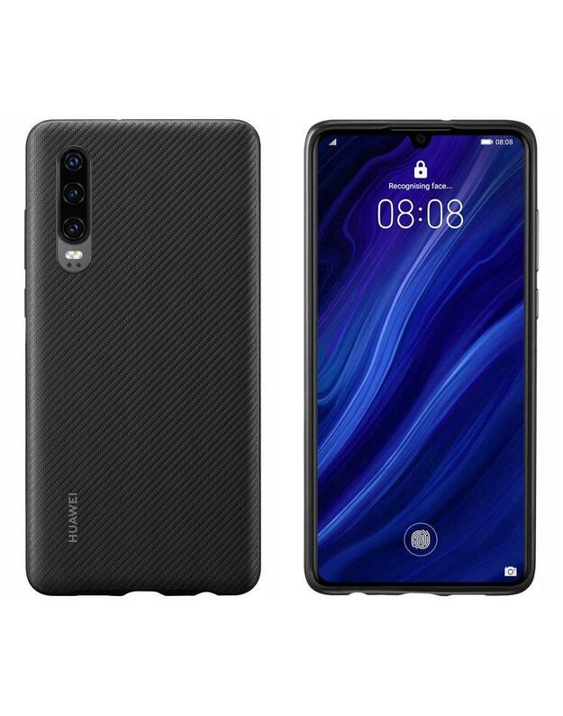 HUAWEI P30 PU COVER JUODAS