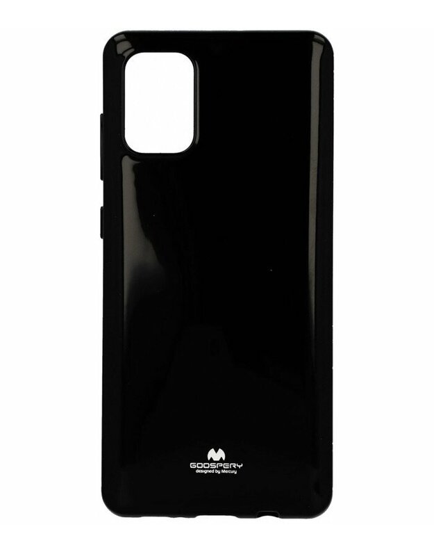 Juodas silikoninis dėklas Samsung Galaxy A71 telefonui "Mercury Goospery Pearl Jelly Case"