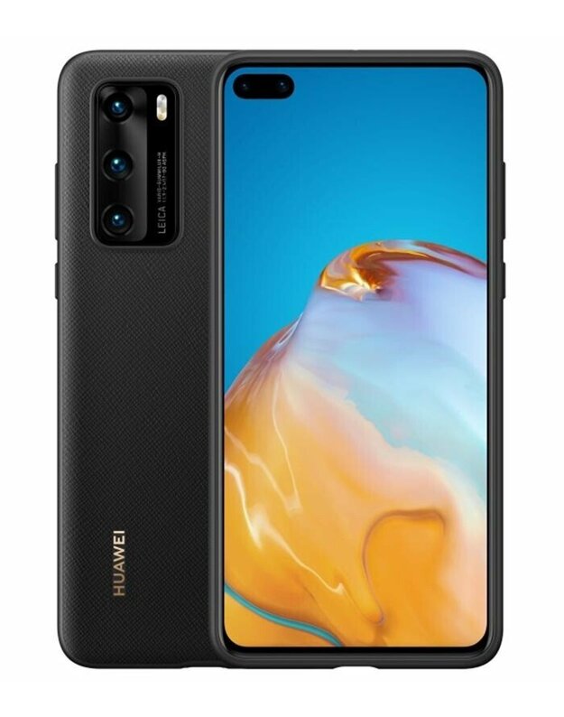 Originalus juodas dėklas Huawei P40 telefonui "Protective Cover"