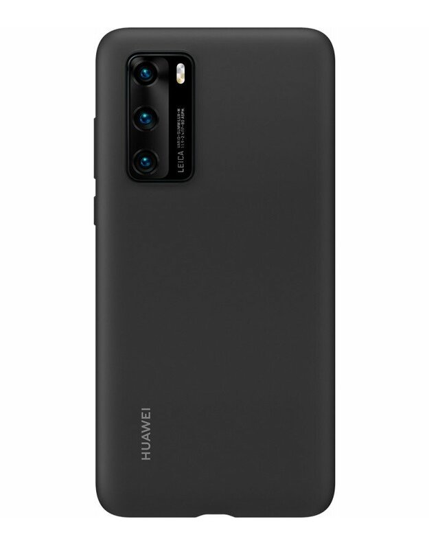 Originalus juodas dėklas Huawei P40 telefonui "Silicone Cover"