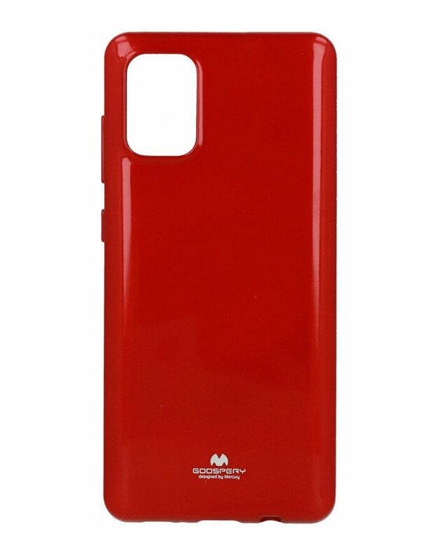Raudonas silikoninis dėklas Samsung Galaxy A71 telefonui "Mercury Goospery Pearl Jelly Case"