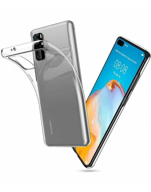 Skaidrus dėklas Huawei P40 telefonui "Tech-Protect Flexair"