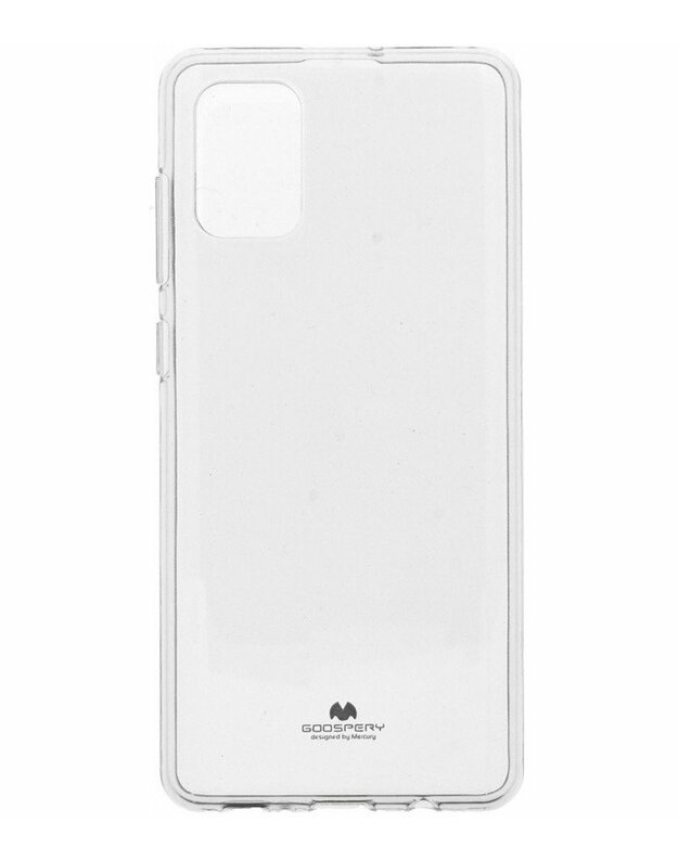 Skaidrus silikoninis dėklas Samsung Galaxy A71 telefonui "Mercury Goospery Pearl Jelly Case"