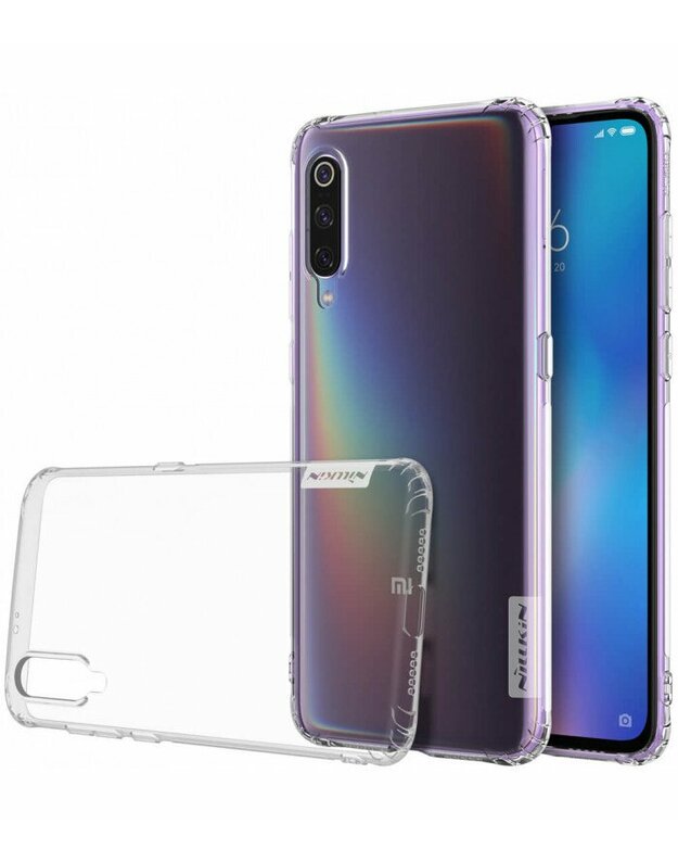 Skaidrus silikoninis dėklas Xiaomi Mi9 telefonui "Nillkin Nature"