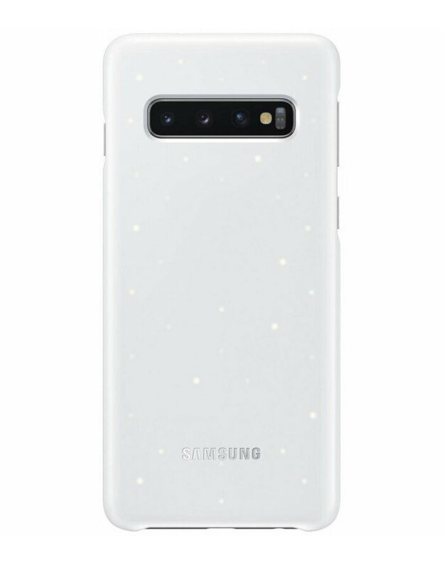 Originalus baltas dėklas "LED Cover" Samsung Galaxy S10 telefonui "EF-KG973CWE"