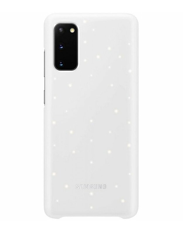 Originalus baltas dėklas "LED Cover" Samsung Galaxy S20 telefonui "EF-KG980CWE"