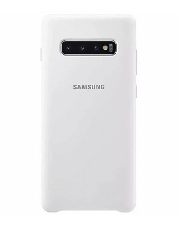 Originalus baltas dėklas "Silicone Cover" Samsung Galaxy S10 telefonui "EF-PG973TWE"