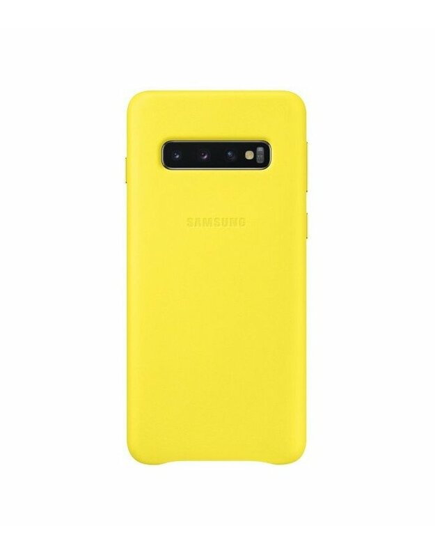 Originalus geltonas dėklas "Leather Cover" Samsung Galaxy S10 telefonui "EF-VG973LYE"