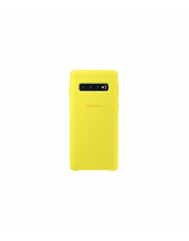 Originalus geltonas dėklas "Silicone Cover" Samsung Galaxy S10 telefonui "EF-PG973TYE"