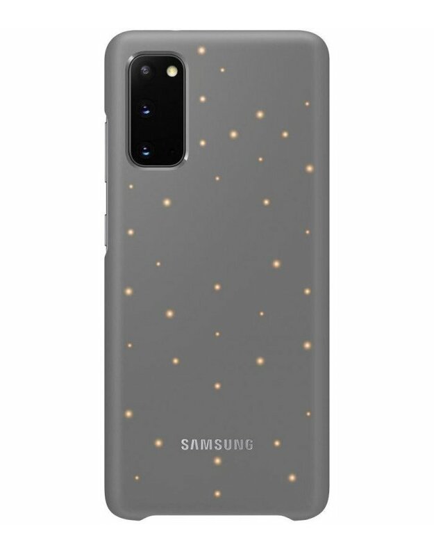 Originalus pilkas dėklas "LED Cover" Samsung Galaxy S20 telefonui "EF-KG980CJE"