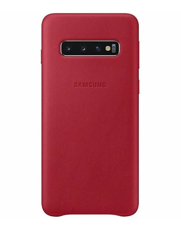 Originalus raudonas dėklas "Leather Cover" Samsung Galaxy S10 telefonui "EF-VG973LRE"