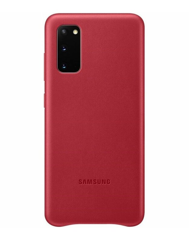 Originalus raudonas dėklas "Leather Cover" Samsung Galaxy S20 telefonui "EF-VG980LRE"