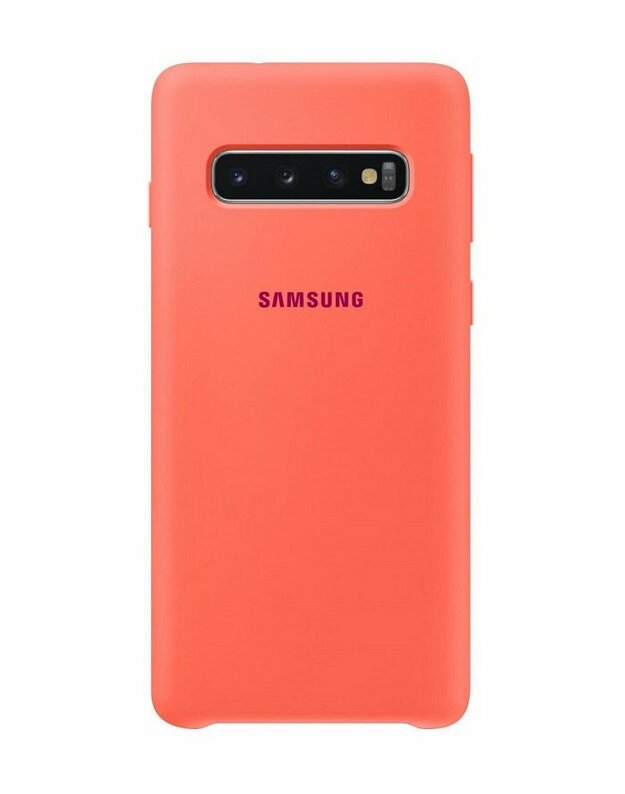 Originalus rožinis dėklas "Silicone Cover" Samsung Galaxy S10 telefonui "EF-PG973THE"