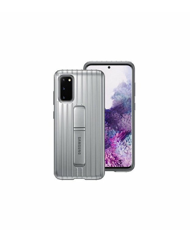 Originalus sidabrinės spalvos dėklas "Standing Cover" Samsung Galaxy S20 telefonui "EF-RG980CSE"