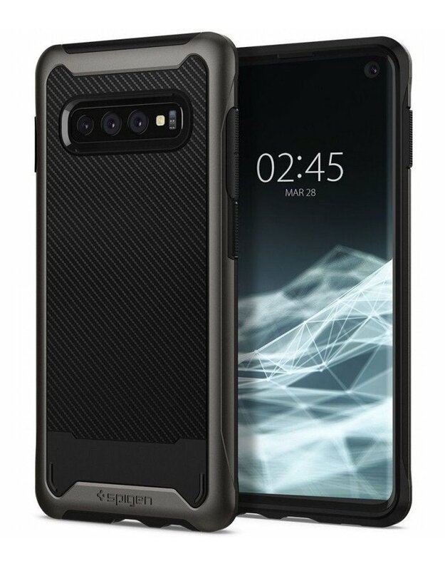 Pilkas dėklas Samsung Galaxy S10 telefonui "Spigen Hybrid NX"