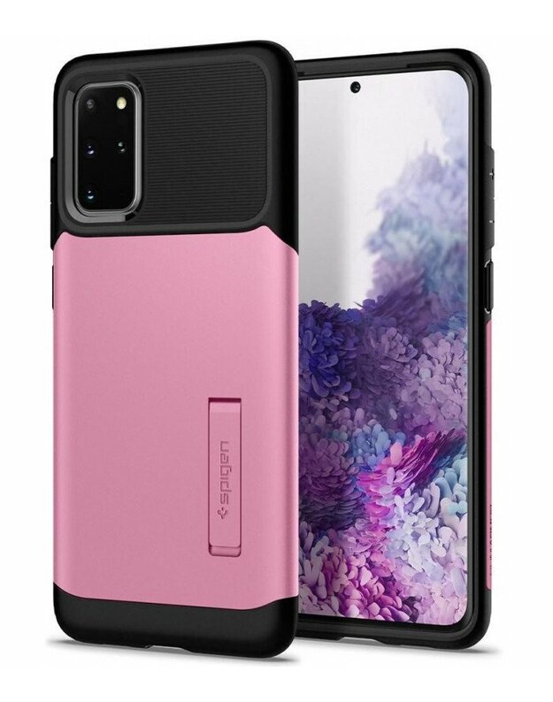 Rožinis dėklas Samsung Galaxy S20 telefonui "Spigen Slim Armor"