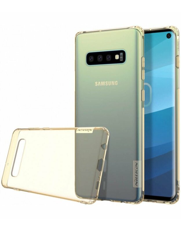 Rudas silikoninis dėklas Samsung Galaxy S10 telefonui "Nillkin Nature"