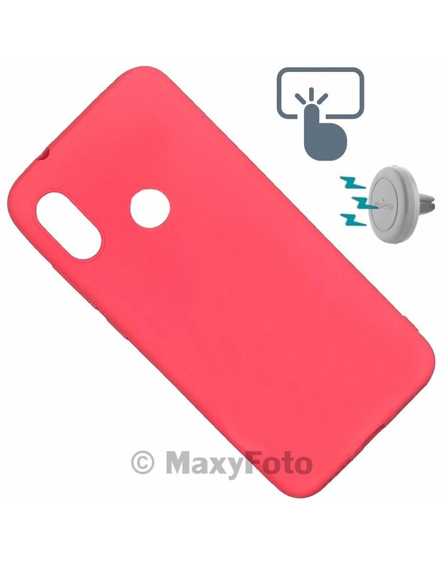 „MAXY“ silikoninio dėklo „SOFT-MAGNET“ korpuso jutiklinis dangtelis „TPU XIAOMI MI A2 LITE RED“