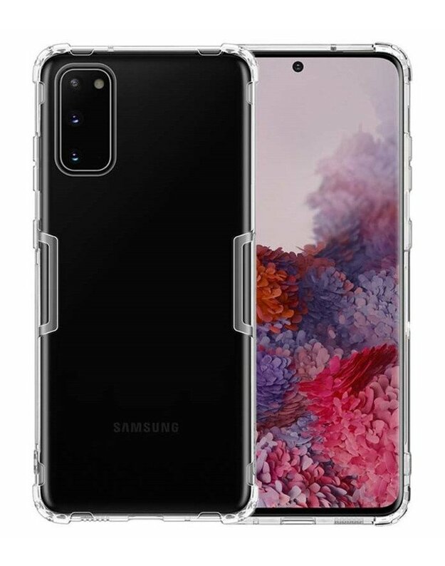 Skaidrus silikoninis dėklas Samsung Galaxy S20 telefonui "Nillkin Nature"