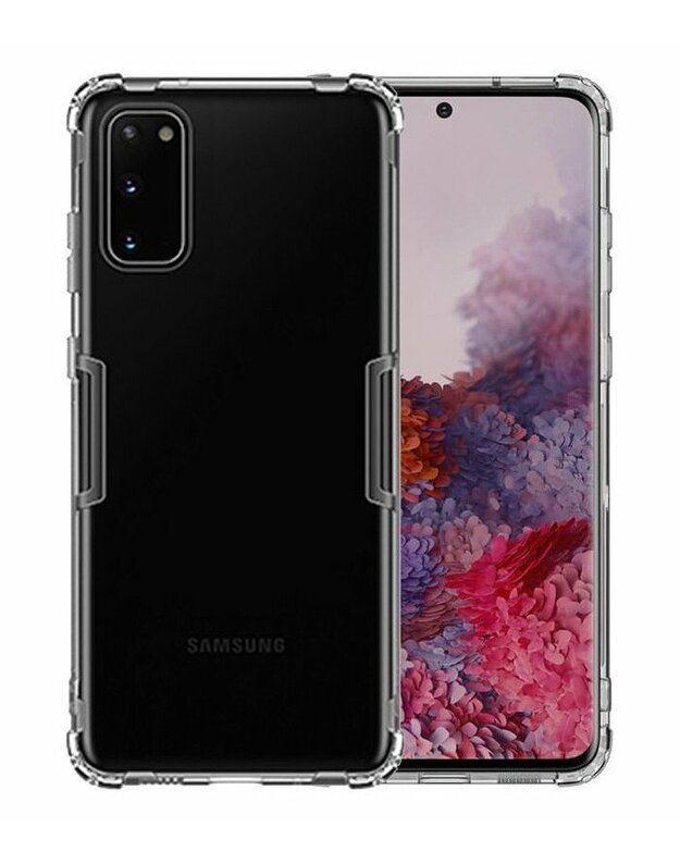 Skaidrus/pilkas silikoninis dėklas Samsung Galaxy S20 telefonui "Nillkin Nature"