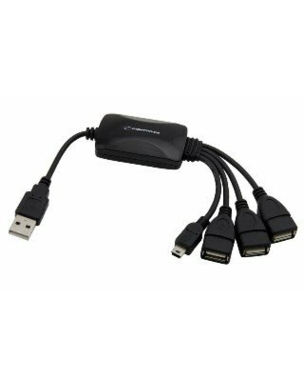 ESPERANZA EA114 - Šakotuvas 3 jungtys USB 2.0 + 1 x mini USB