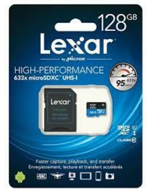 Lexar microSDXC 633x UHS-I 128GB with Adapter