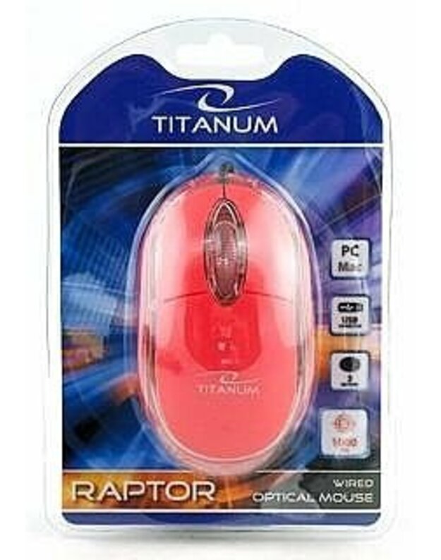 Esperanza RAPTOR 3D, Optical, USB, Red