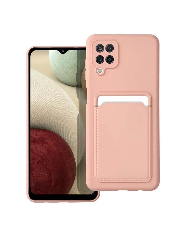 Galinis dangtelis kortelės dėklas rožinis - Samsung Galaxy A12 / M12