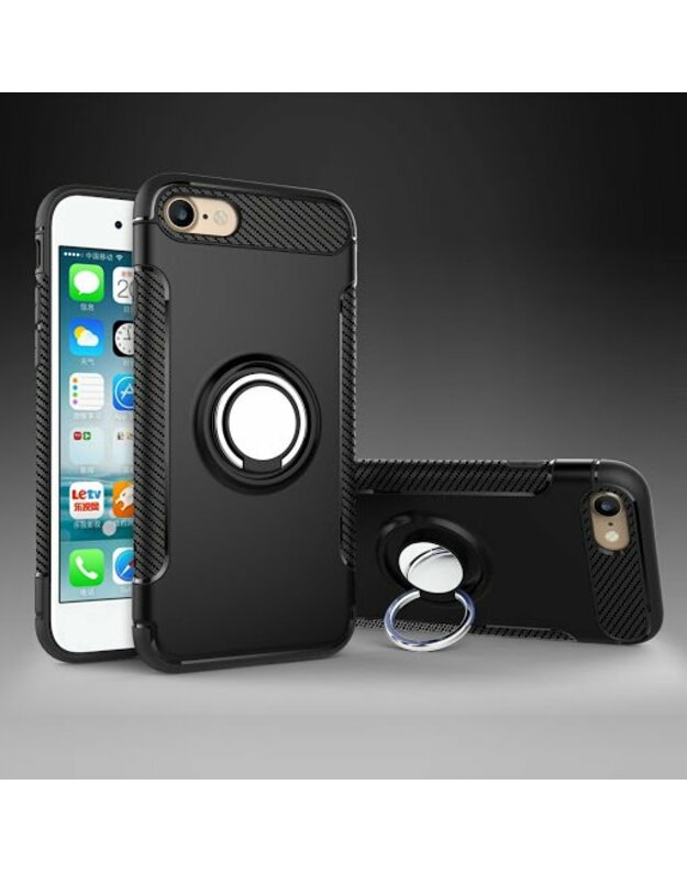 Iphone 6+ juoda nugarele su pirsto laikikliu