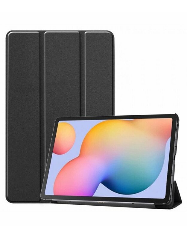 Juodas atverčiamas dėklas Samsung Galaxy Tab S6 Lite 10.4 P610/P615 planšetei "Tech-Protect Smartcase"