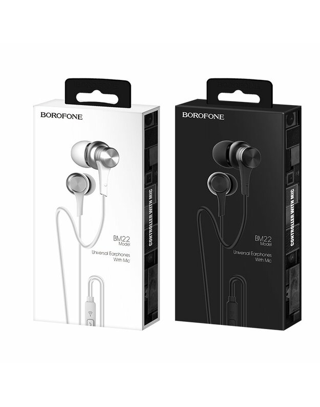Laidinės ausinės, BOROFONE BM22 Boundless universalios 3.5 jack, su mikrofon