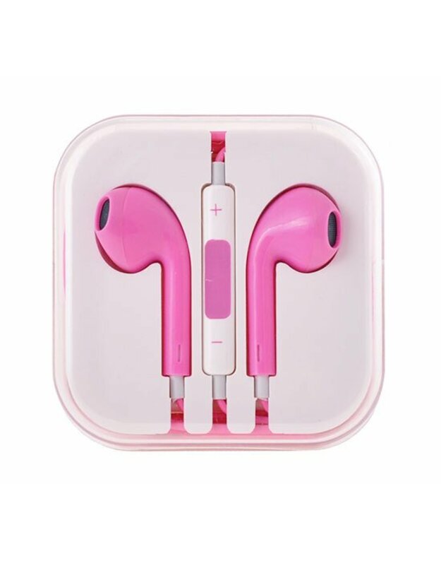Laidinės ausinės, STANDART Stereo ausinės Mega Bass, Rožinės, 3.5mm jack