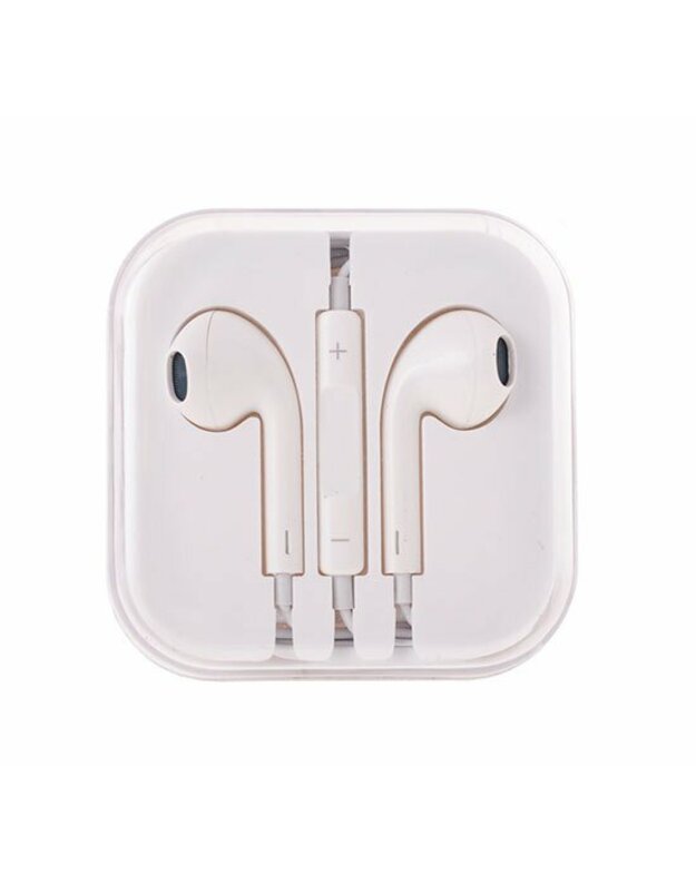 Laidinės ausinės, STANDART Stereo ausinės Mega Bass, Baltos, 3.5mm jack