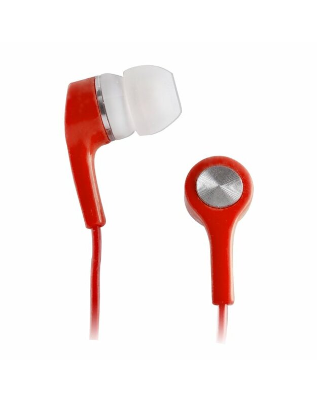 Laidinės ausinės, SETTY Stereo ausinės Setty, 3,5mm jack, raudonos