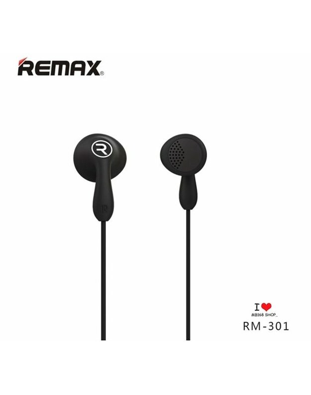 Laidinės ausinės, REMAX REMAX ausinės su mikrofonu RM-301, juodos
