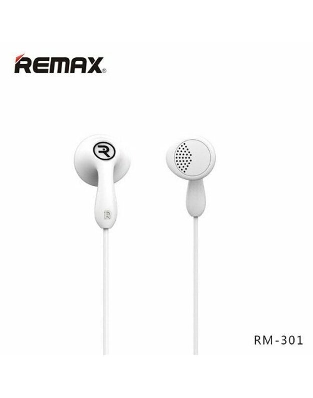 Laidinės ausinės, REMAX REMAX ausinės su mikrofonu RM-301, baltos
