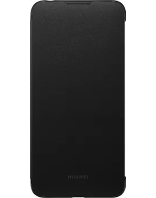 Huawei Y7 2019 Originalus šiuolaikiško juodo dizaino atverčiamas dėklas
