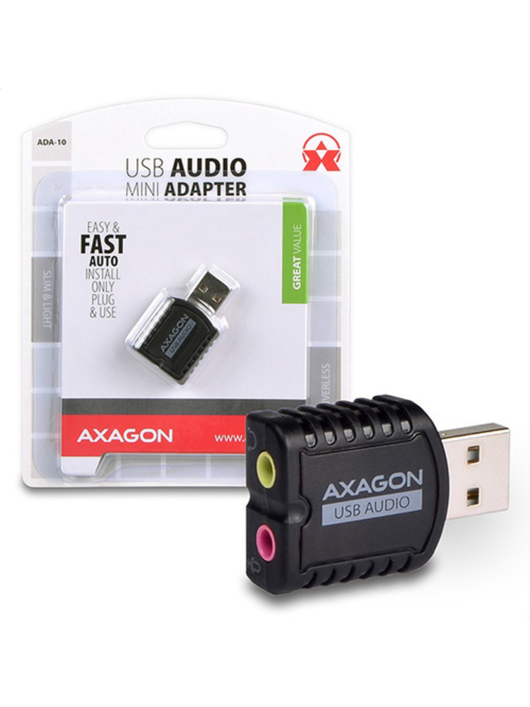 AXAGON USB2.0 – stereo garso mini adapteris