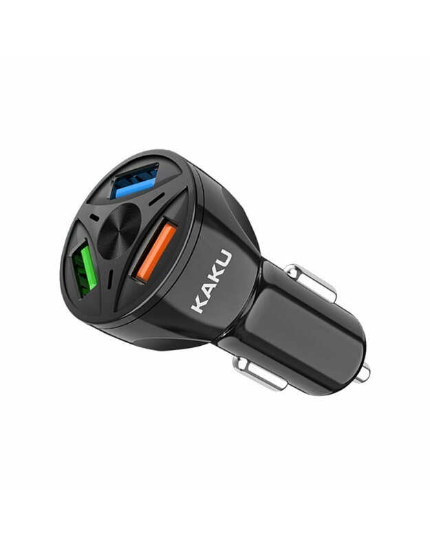 Automobilinis įkroviklis KAKUSIGA KSC-486 20W 4.8A 3xUSB Quick Charge 3.0 juodas KAKU KSC-486