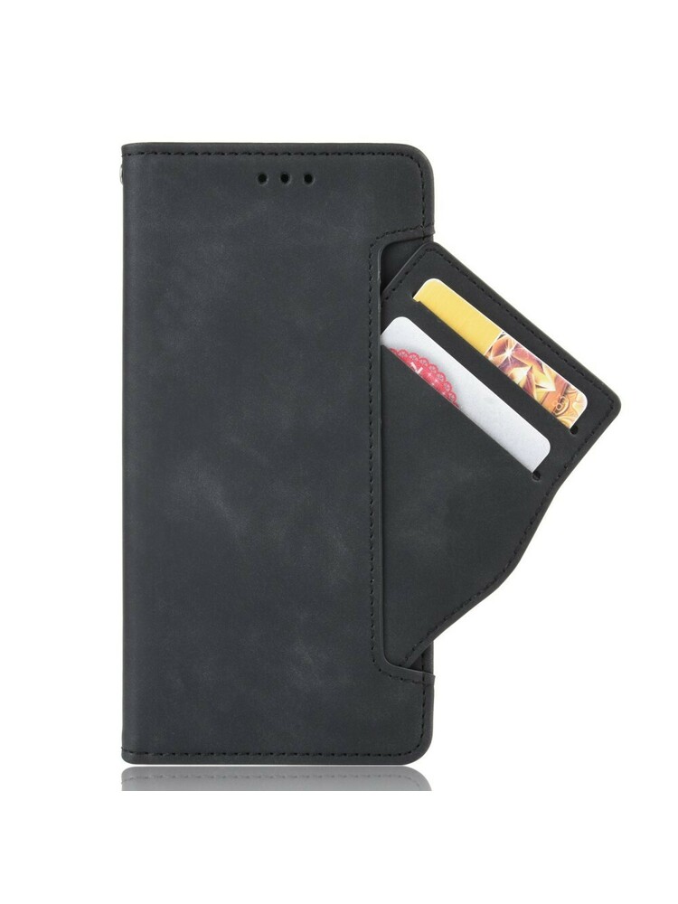 Piniginės dėklas, skirtas Realme C11 / C20 / C20A, kortelės lizdas, juodas
