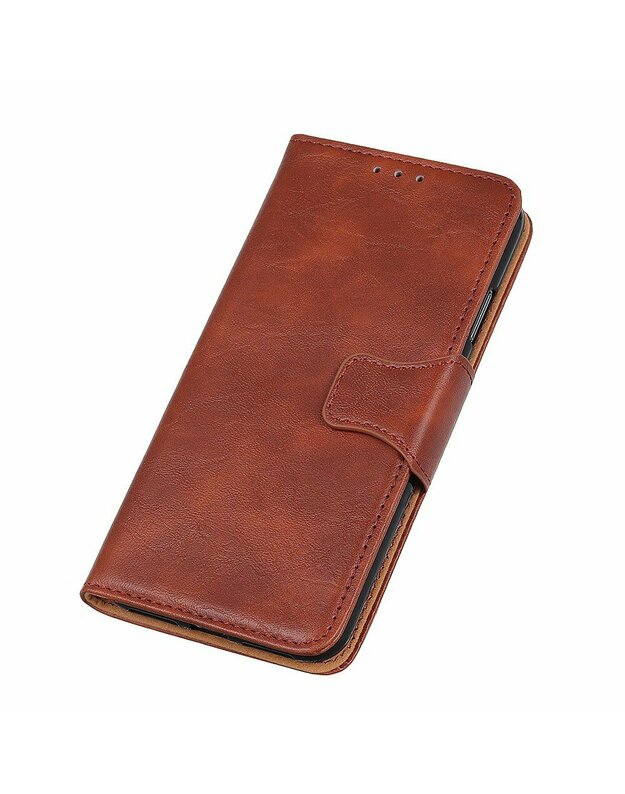 Crazy Horse Leather Piniginės dėklas, skirtas Xiaomi Poco X3 NFC, ruda