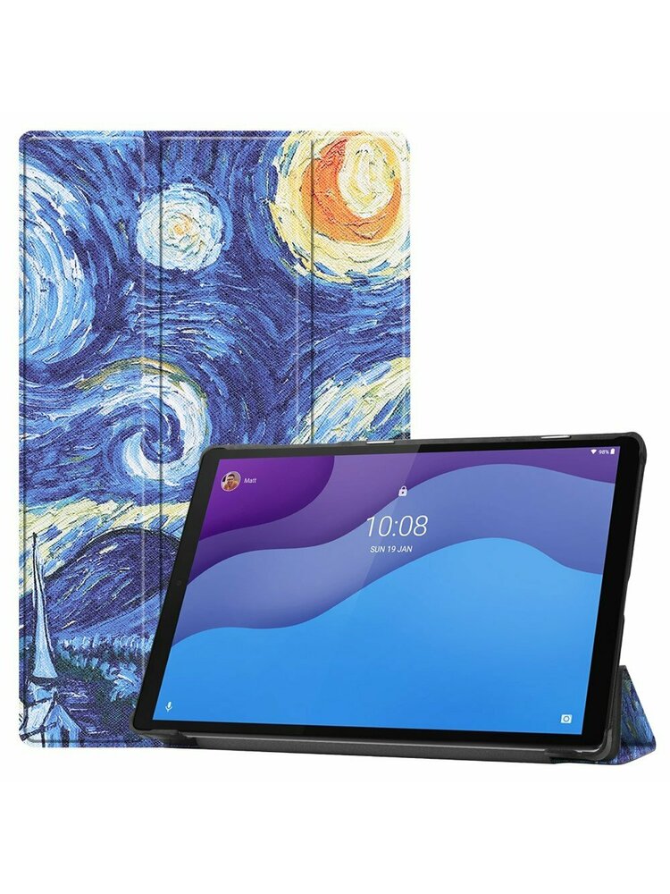 TriFold dėklas, skirtas Lenovo Tab M10 HD 2ND GEN, aliejinė tapyba