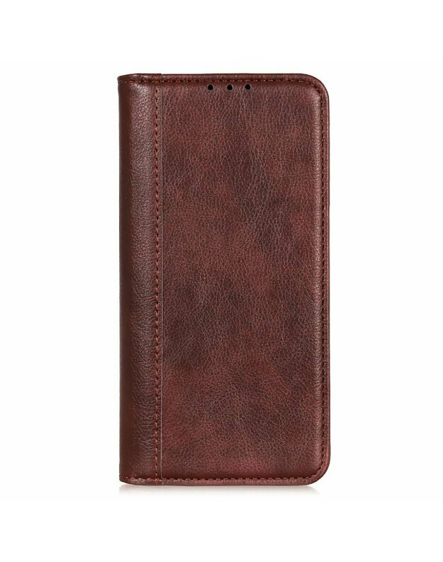 Piniginės dėklas skirtas iPhone 13 Pro, Litchi Leather, Brown