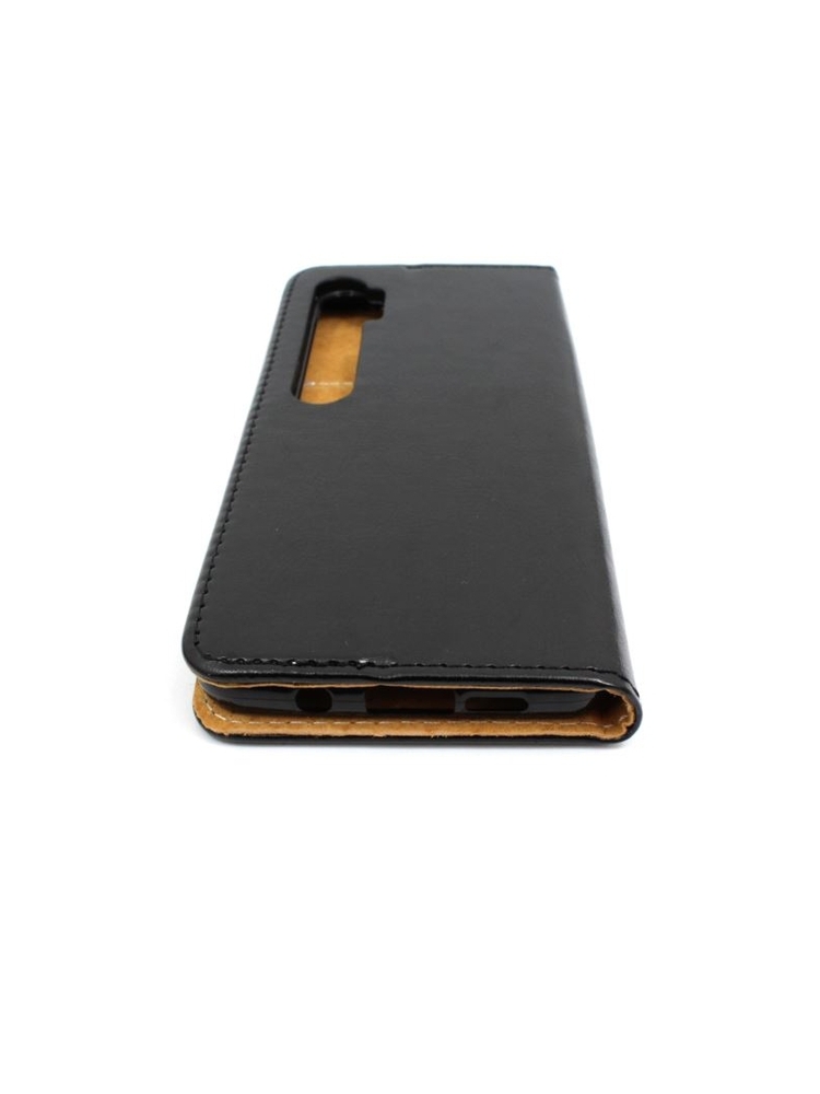 Natūralios odos dėklas „Xiaomi Mi Note 10“ ir „Note 10 Pro“, juodas