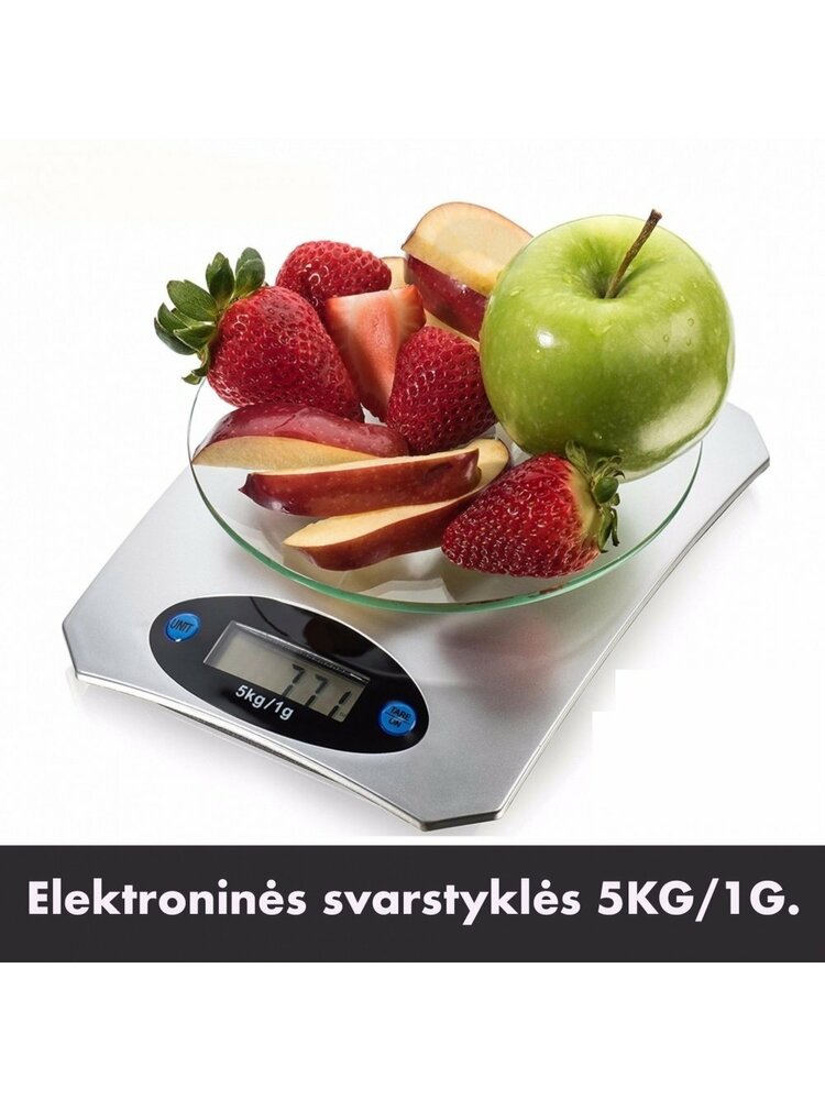 Elektroninės Virtuvinės Svarstyklės 5KG/1G