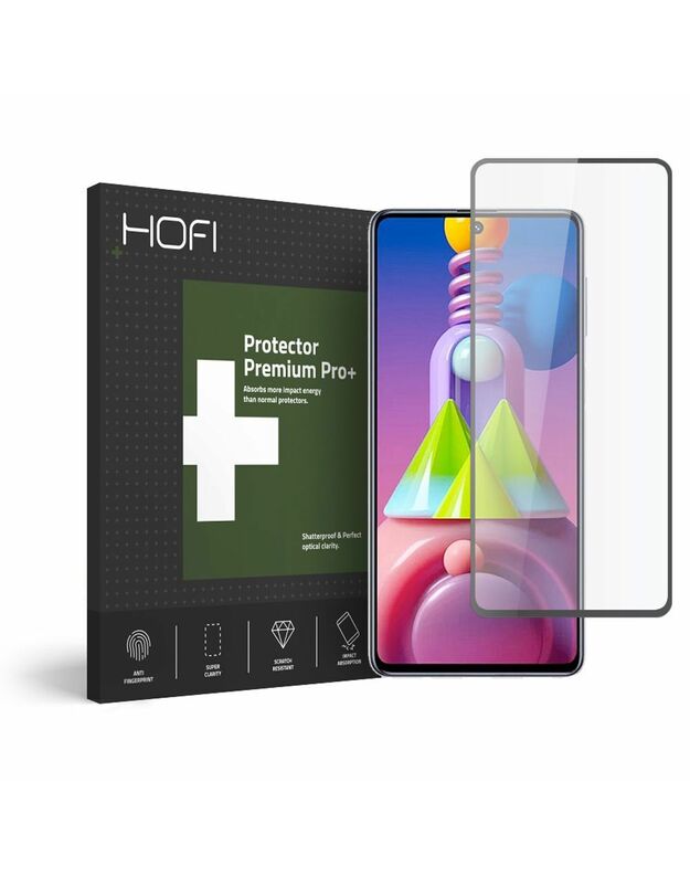 Apsauginis grūdintas stiklas Samsung Galaxy M51 telefonui "HOFI Full Pro+"