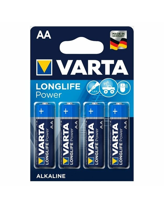 Elementai šarminiai AA Longlife Power (4vnt) VARTA 4906