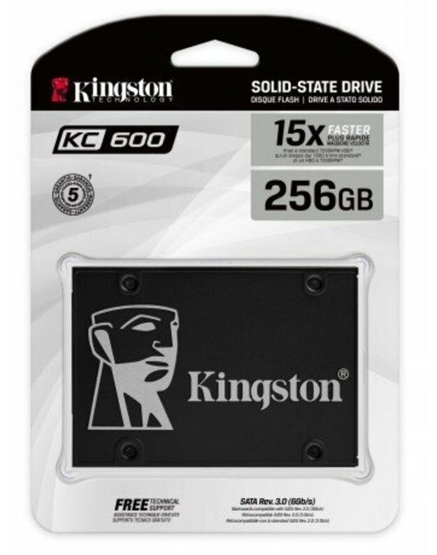 KINGSTON 256GB SSD KC600 SATA3 2.5"
