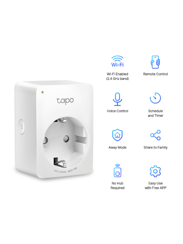 „Tapo P100“ „Mini Smart Wi-Fi“ lizdas